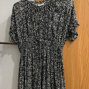 Maurice’s black and white floral dress, high front low back